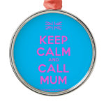 [UK Flag] keep calm and call mum  Ornaments