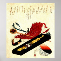 Ornaments and Grooming Still Life 1824 Poster