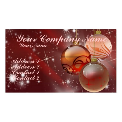 Ornaments and Stars Business Card