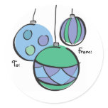 Ornaments Gift Tags Round Stickers