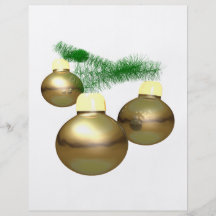 Ornaments Gold Personalized Flyer