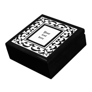 Ornate Black and White Gift Box