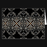 Ornate Black Ball Greeting Cards