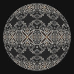 Ornate Black Ball Stickers