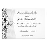 Ornate Black White Damask Save the Date Cards Announcement