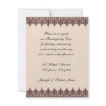 Ornate Borders in Espresso and Wine on Ecru Personalized Invitation