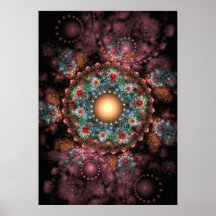Ornate Brooch Fractal Art Posters