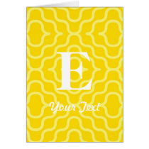 Ornate Contemporary Monogram - Letter E Card