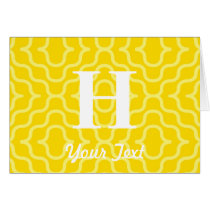 Ornate Contemporary Monogram - Letter H Cards
