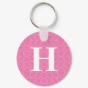 Ornate Contemporary Monogram - Letter H keychains