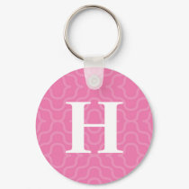 Ornate Contemporary Monogram - Letter H keychains