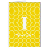 Ornate Contemporary Monogram - Letter I Cards