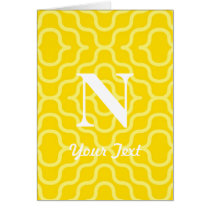 Ornate Contemporary Monogram - Letter N Greeting Cards