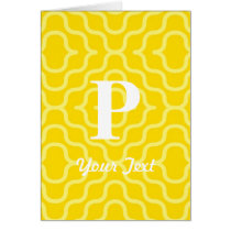 Ornate Contemporary Monogram - Letter P Greeting Cards