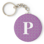 Ornate Contemporary Monogram - Letter P Keychains