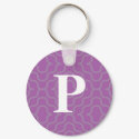 Ornate Contemporary Monogram - Letter P keychains