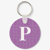 Ornate Contemporary Monogram - Letter P keychains