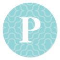 Ornate Contemporary Monogram - Letter P stickers by fantasian_angel Ornate Contemporary Monogram - Letter P stickers