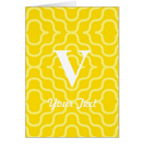Ornate Contemporary Monogram - Letter V Greeting Card