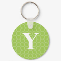 Ornate Contemporary Monogram - Letter Y keychains
