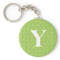 Ornate Contemporary Monogram - Letter Y keychains