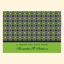Ornate Custom Thank You Card (apple/black) cards