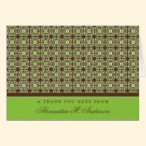 Ornate Custom Thank You Card (apple/chocolate) cards