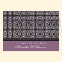 Ornate Custom Thank You Card (purple/black) cards