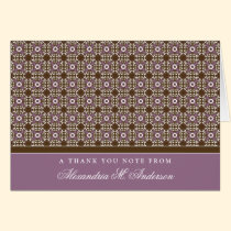 Ornate Custom Thank You Card (purple/chocolate) cards