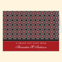 Ornate Custom Thank You Card (red/black) cards