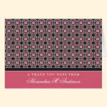 Ornate Custom Thank You Card (rose/black) cards