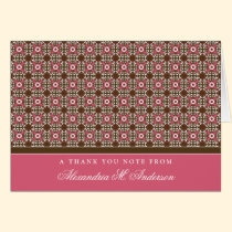 Ornate Custom Thank You Card (rose/chocolate) cards