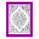 Ornate design postcard