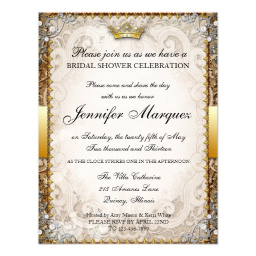 Ornate Fairytale Storybook Bridal Shower Invitatio Personalized Invite