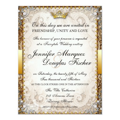 Ornate Fairytale Storybook Wedding Invitation Zazzle