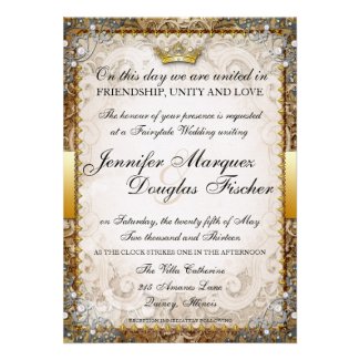 Ornate Fairytale Storybook Wedding Invitation