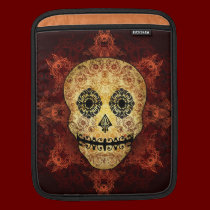 Ornate Flame Sugar Skull iPad Sleeve ipad sleeves
