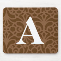 Ornate Floral Monogram - Letter A mousepads by fantasian_angel Ornate Floral Monogram - Letter A mousepads
