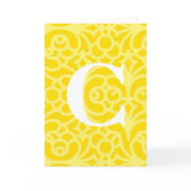 Ornate Floral Monogram - Letter C cards