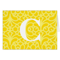 Ornate Floral Monogram - Letter C Greeting Card