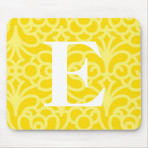Ornate Floral Monogram - Letter E mousepads by fantasian_angel Ornate Floral Monogram - Letter E mousepads