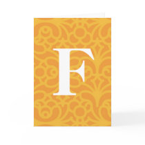 Ornate Floral Monogram - Letter F cards