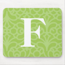 Ornate Floral Monogram - Letter F mousepads