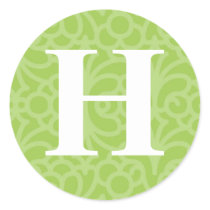 Ornate Floral Monogram - Letter H stickers by fantasian_angel Ornate Floral Monogram - Letter H stickers