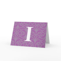 Ornate Floral Monogram - Letter I Cards