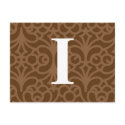 Ornate Floral Monogram - Letter I postcards by fantasian_angel Ornate Floral Monogram - Letter I postcards