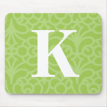 Ornate Floral Monogram - Letter K mousepads by fantasian_angel Ornate Floral Monogram - Letter K mousepads