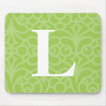 Ornate Floral Monogram - Letter L mousepads by fantasian_angel Ornate Floral Monogram - Letter L mousepads