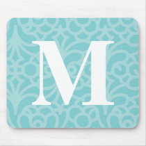 Ornate Floral Monogram - Letter M Mouse Mats