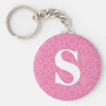 Ornate Floral Monogram - Letter S Key Chain